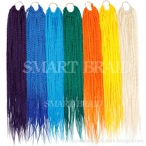 Ombre Box Braid Crochet Hair Box Braiding Synthetic Hair Extension 24inch Jumbo Braid Hair 20 Strands/pack